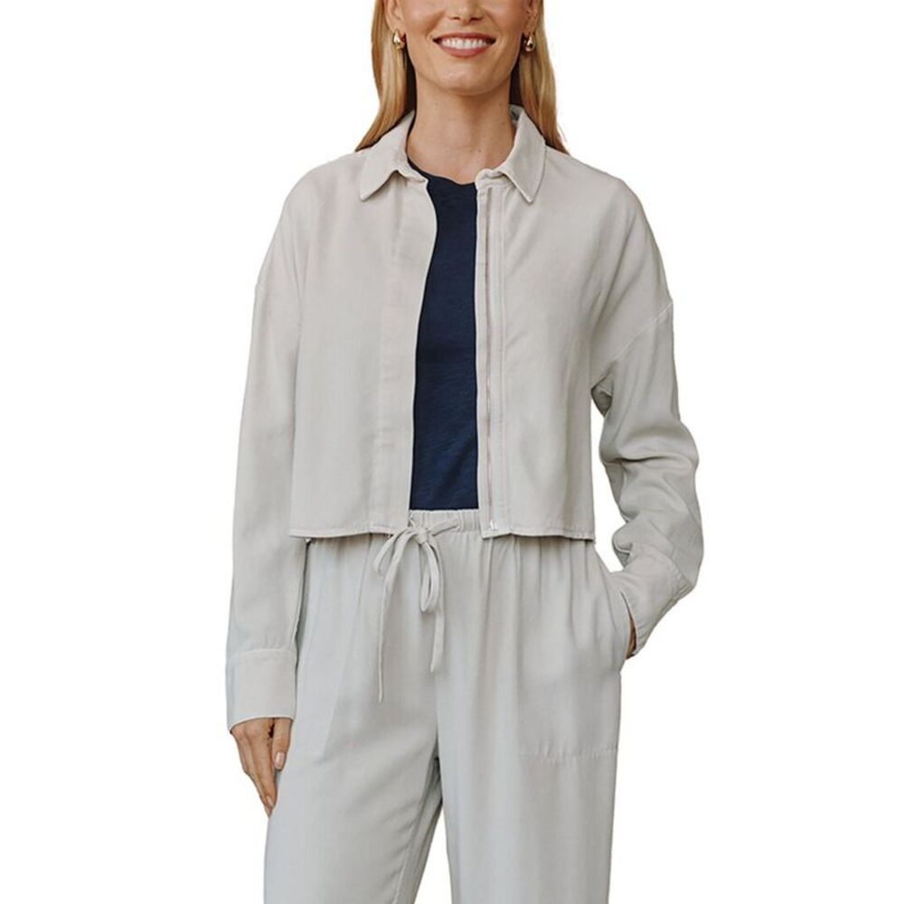 Bella Dahl Womens Oversized Cropped Shacket